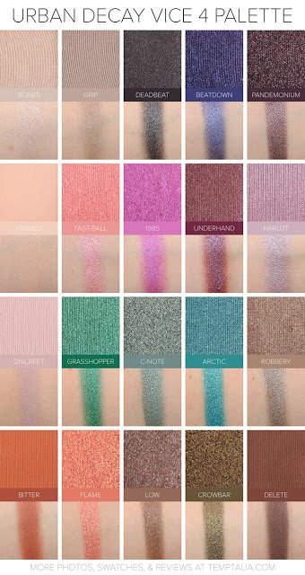 swatches urban decay