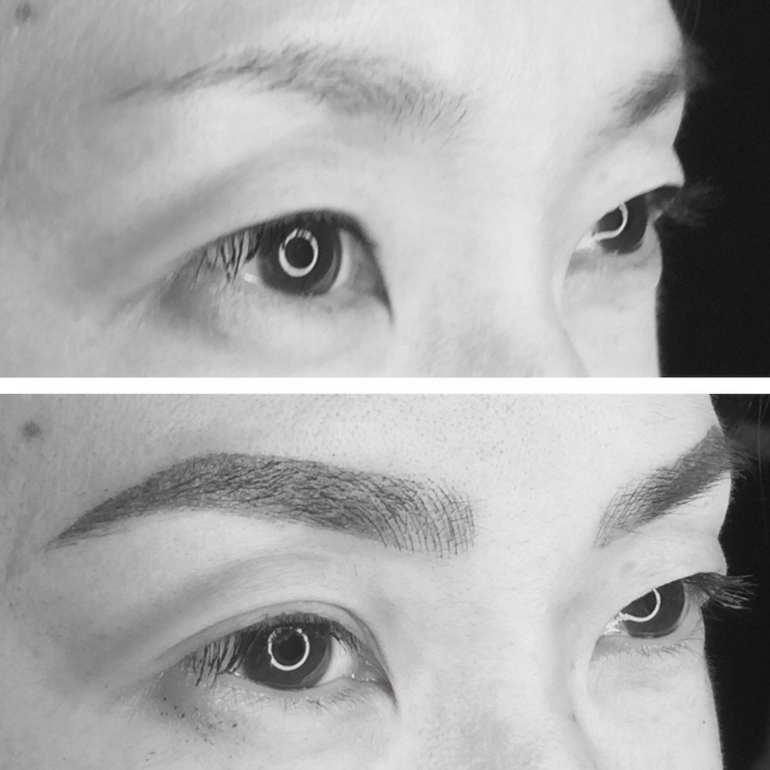 sourcils clairsemés maquillage semi-permanent